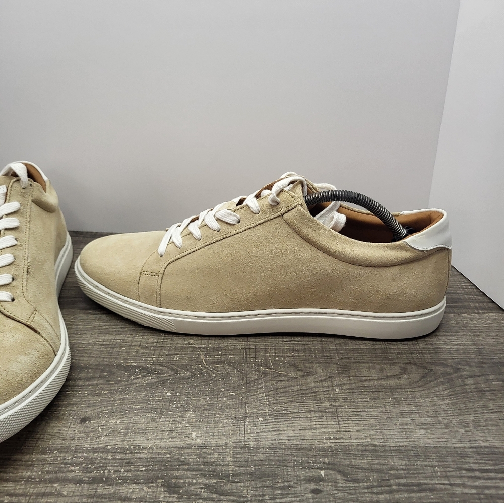 Allen Edmonds CourtSide Sneaker Sand Suede Beige Size 12 D Mens New - Picture 2 of 8